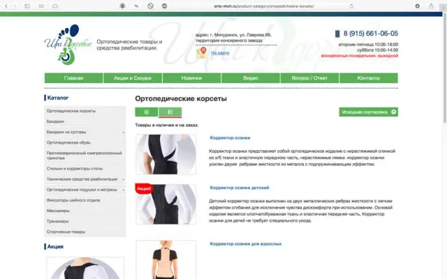 Скриншот сайта orto-mich.ru